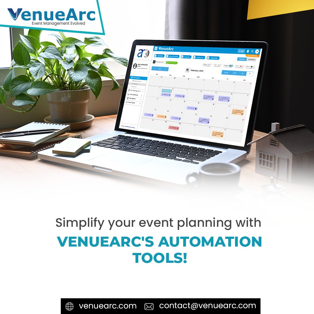 VenueArc's tweet photo. Tired of spending countless hours manually managing client information, event details, and venue bookings? VenueArc's automation tools can help streamline your event management process, so you can focus on what really matters: creating unforgettable experiences for your clients. https://t.co/hUN356cHIE