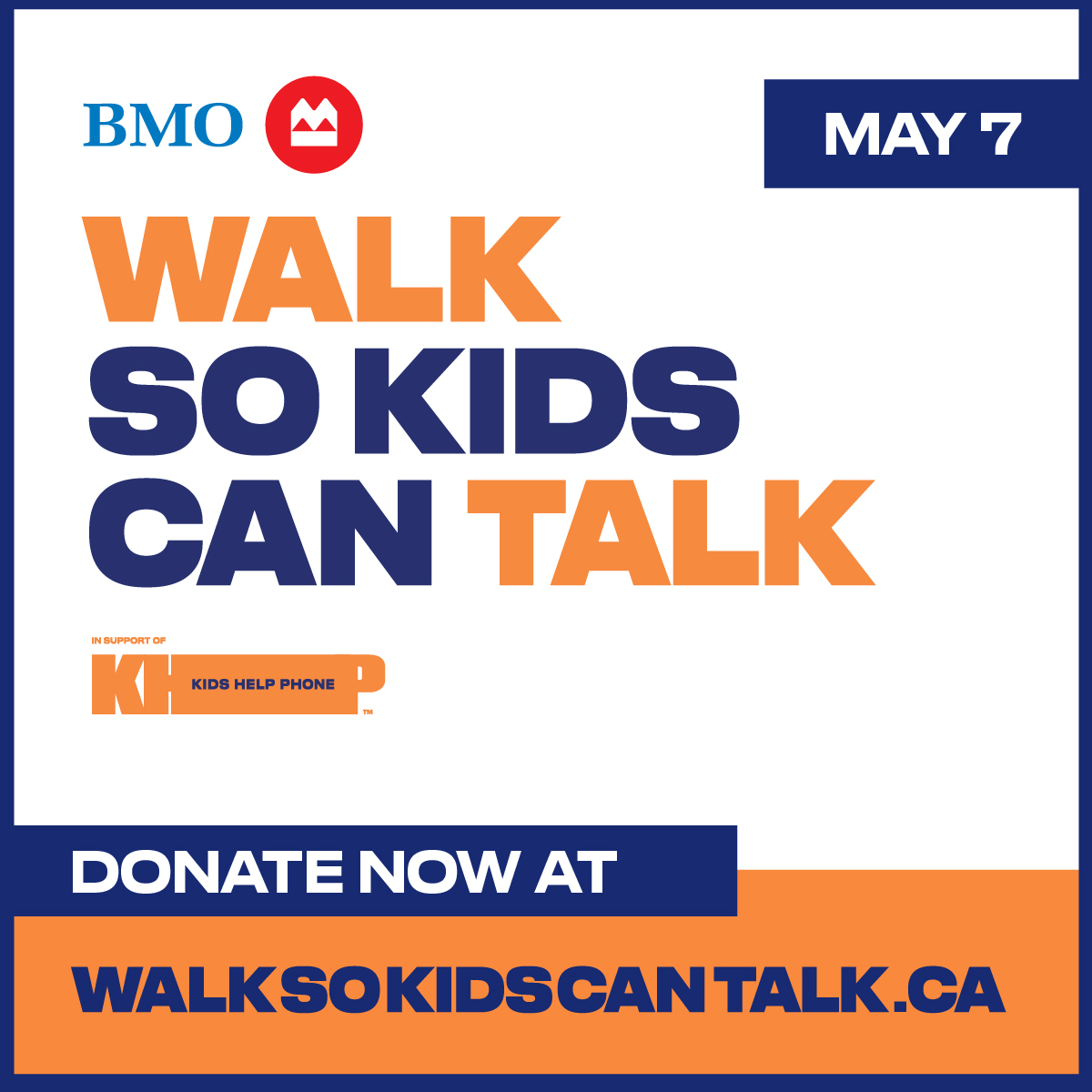 Together, we can #FeelOutLoud and show young people that their feelings always have a place to go.
 
walksokidscantalk.ca
 
@KidsHelpPhone #BMOWalkSoKidsCanTalk #SteeleAutoGroup #WhySteeleAuto #YourWayAuto
