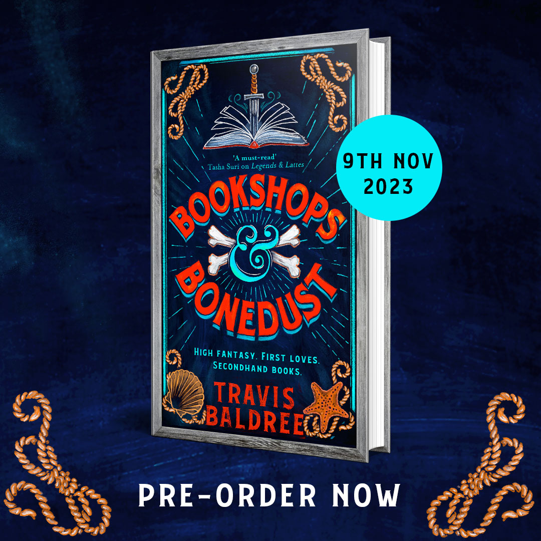 TravisBaldree's tweet image. It's UK Cover reveal day for the @UKTor edition of Bookshops &amp;amp; Bonedust! ❤️🦉📗☠️
panmacmillan.com/authors/travis…