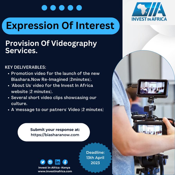 Videographers, this one is for you. 

@investin_africa is seeking a videographer to collaborate with. More details can be found on the poster. 

#videographer #video #videocontent #digitalcontent #collaborationwork #work #videoproduction #videomarketing