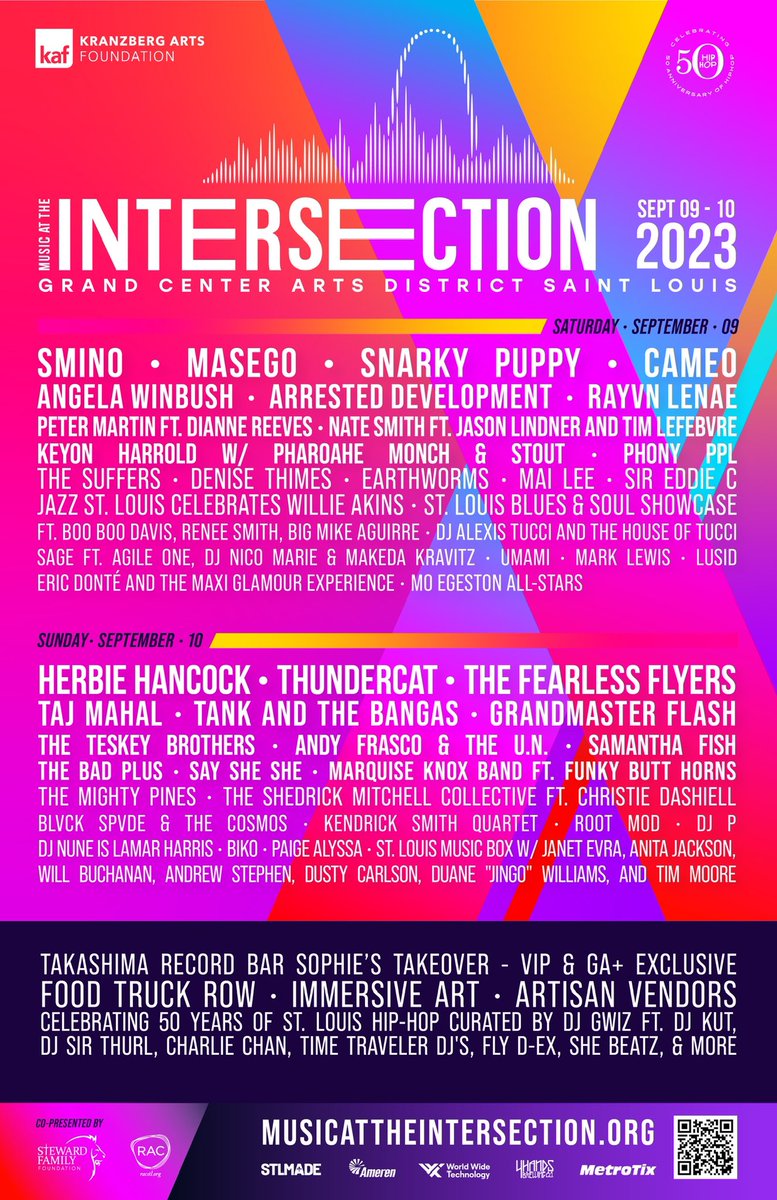Earthworms ride again. See you in September at @Music_Intersect in St.  Louis. Look at this lineup!