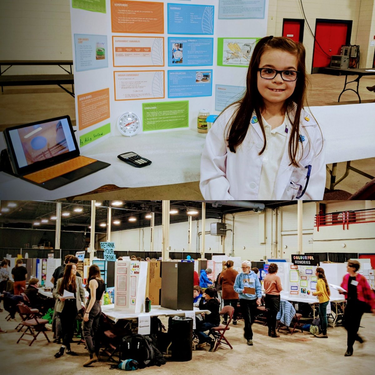 🚨PROUD DAD ALERT🚨 The #PEIScienceFair is on today at @EastlinkCtrPEI and our budding biologist Abby is ready to prove that crickets really can tell us the temperature. Best of luck to all of today's participants! 🦗🌡️👍