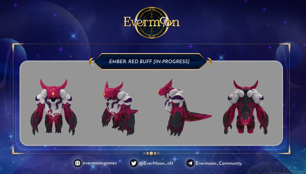 EverMoon_nft's tweet photo. 👹 EMBER [IN-PROGRESS] has arrived in the #Everfield ...

This jungle creep brings with it the power of the ‘Red Buff’ ! 🔴

Are you ready to harness its power and become a master of the jungle?🌳

#Ember #RedBuff
#Evermoon #MOBA #NFT #Gaming #RT #Trending #Web3 https://t.co/QCT5uWjLAG