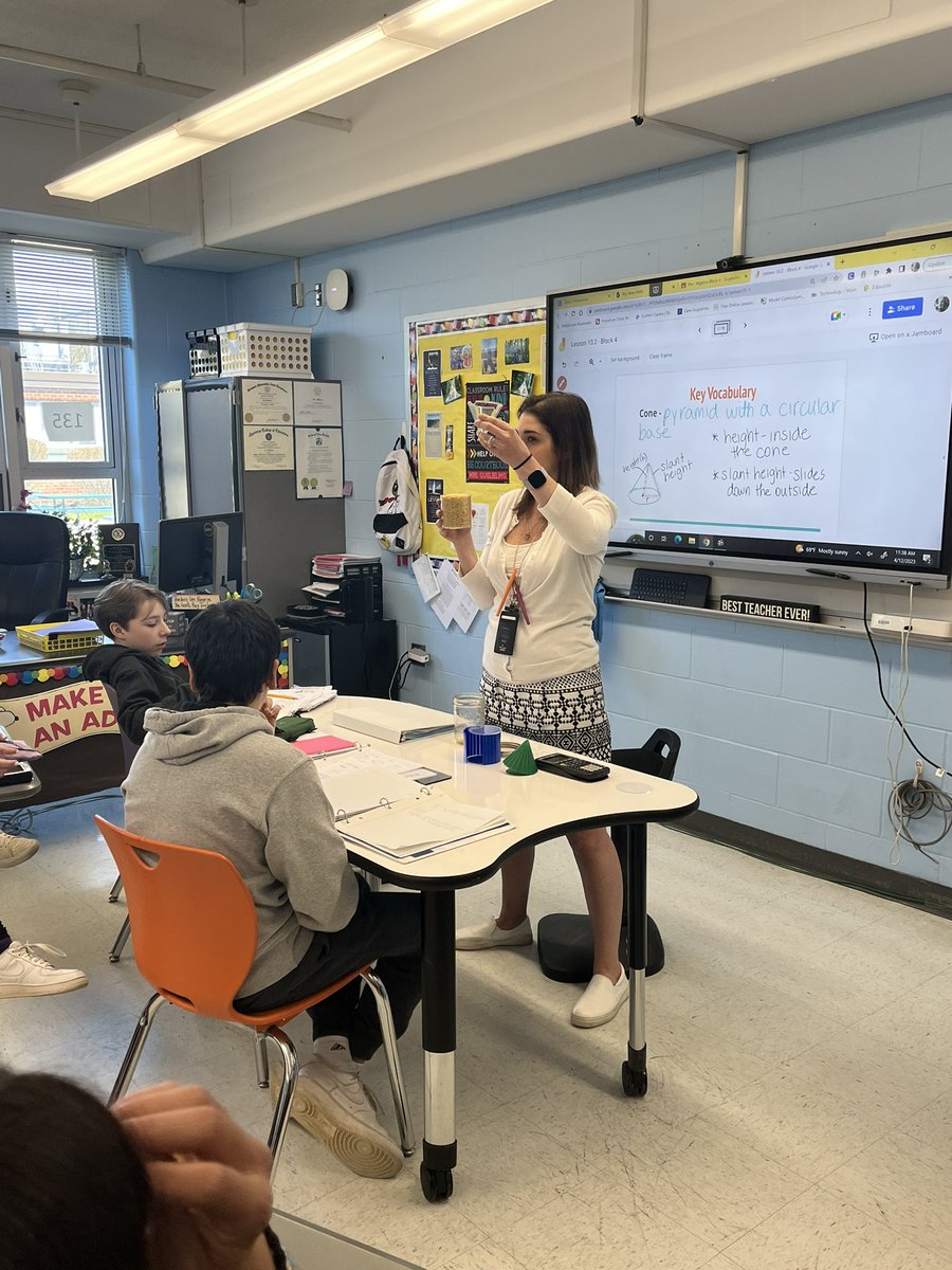 Making sense of the formula used to find the volume of a cone as related to the volume of a cylinder <a href="/CaraGuglielmo/">Cara Guglielmo</a>  <a href="/ThompsonMSpride/">Brian Currie</a>