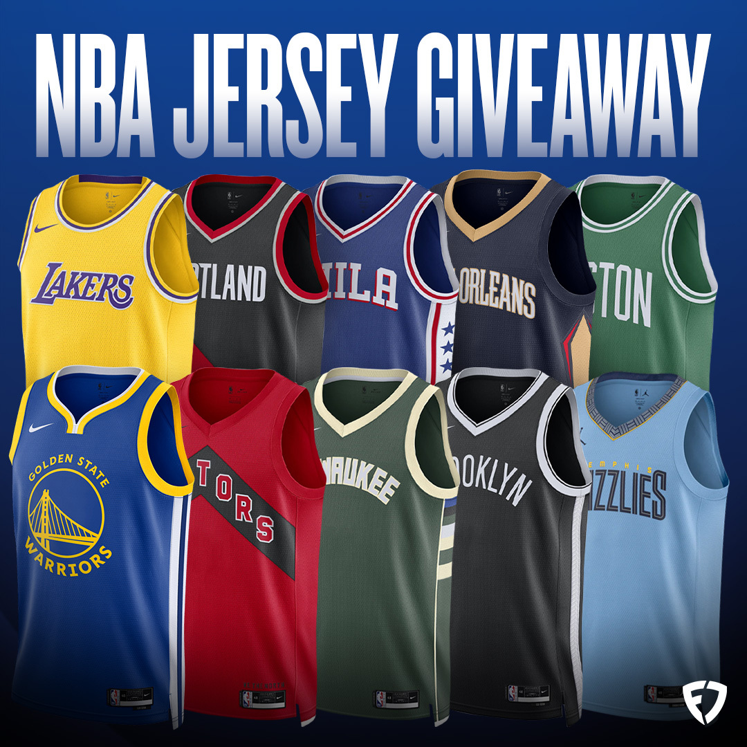 FDSportsbook's tweet photo. 🚨 GIVEAWAY 🚨

The #NBAPlayoffs are almost here! To celebrate, we're giving away a NBA jersey of your choice 🏀

To enter: 
① Retweet
② Follow us: @FDSportsbook

One winner will be randomly selected on April 26

Rules: https://t.co/d63vgL6POs https://t.co/8fnGfUnQB8