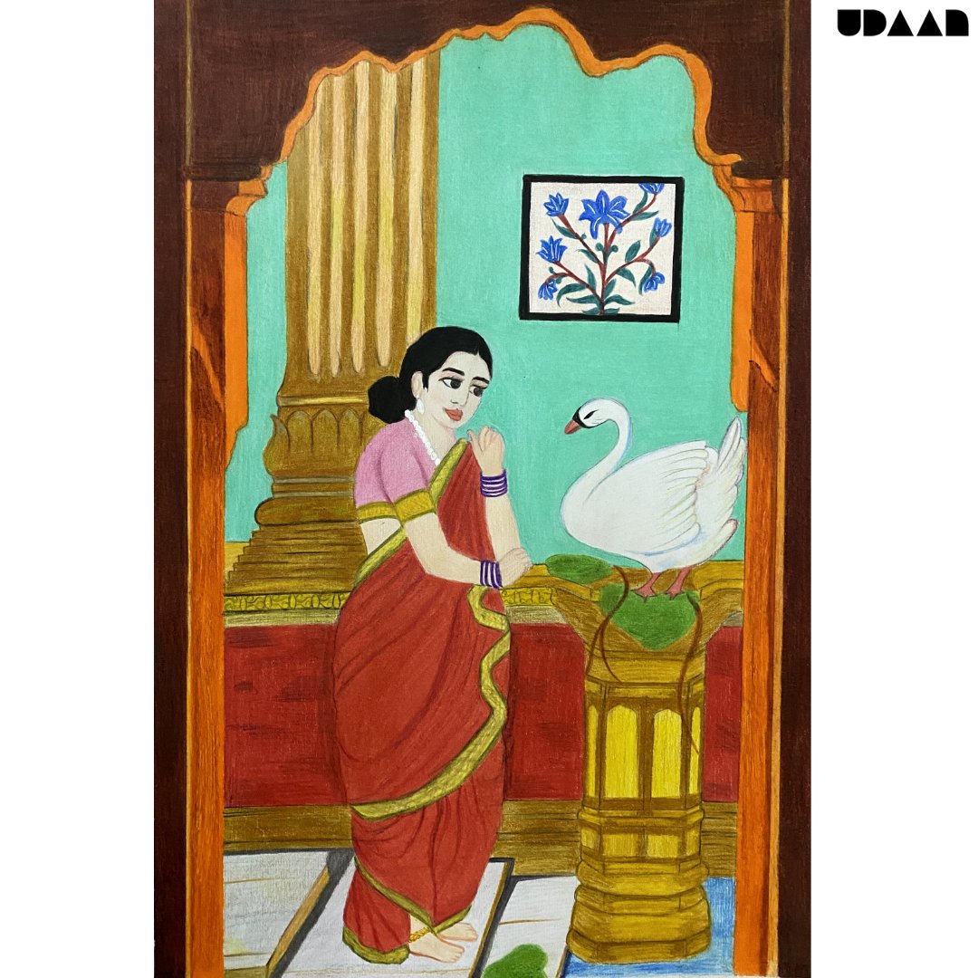 udaan_ggv's tweet photo. Why is it that you scale the sky while I enshrine these walls.
.
.
.
#udaandiaries #artwork #artoftheday #artist #painting #colours #swan #canvas #historical #women #homemaker #artworkoninstagram #creative #colours #instagood #instalike #insta #udaan #season10 #we_are_udaan #ggv https://t.co/axmoJYZXc7