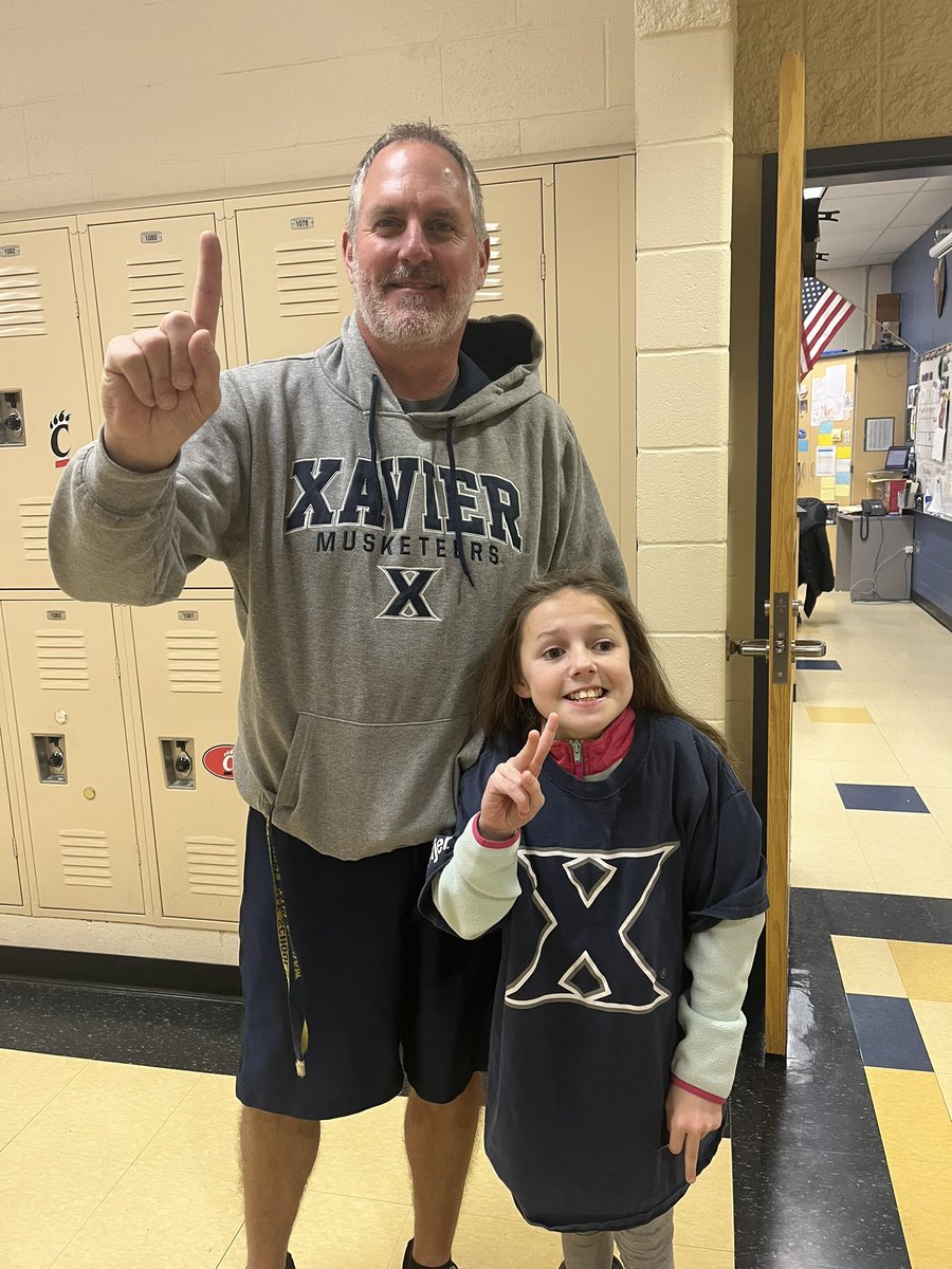 mshafer11's tweet photo. Came across these and had to post them.  Always nice to see UC fans wearing XU gear. @CoachMillerXU #crosstown shootout. https://t.co/zzuxqID66l