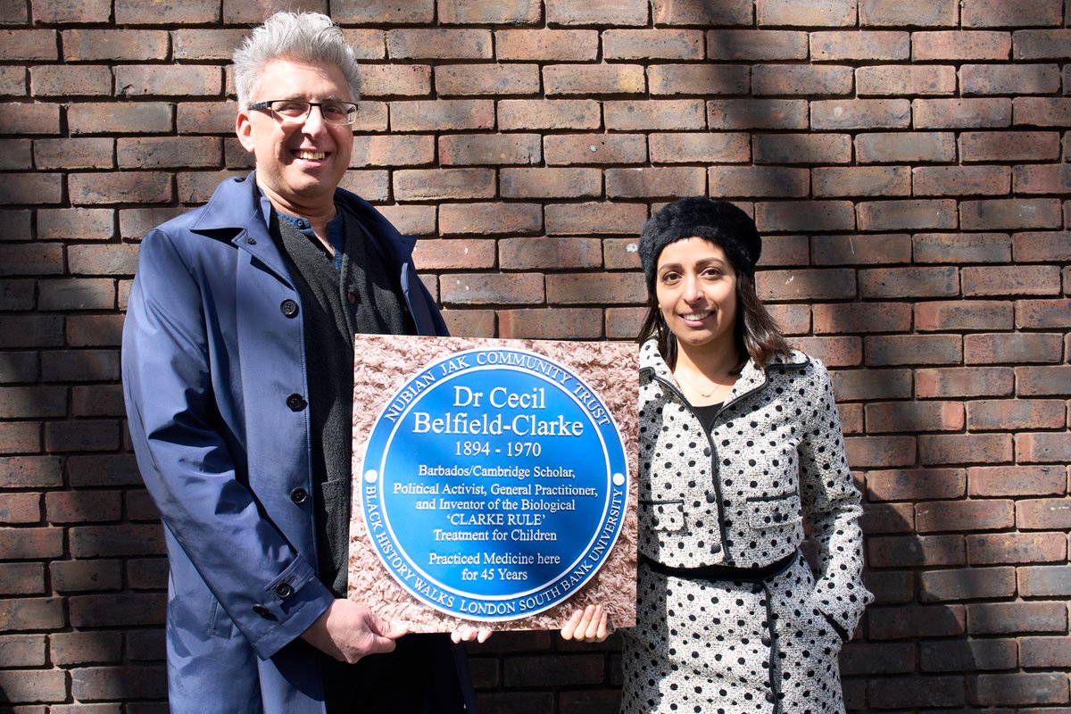 Our Representative Body Chair @DrLatifaPatel was proud to honour Dr Cecil Belfield Clarke, BMA council member 1954-1967, whose blue plaque was unveiled today for his outstanding contribution to medicine and civil rights.