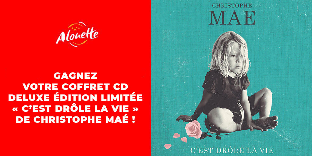 AlouetteRadio's tweet photo. 🎁 CONCOURS 🎁

Et si on commençait le week-end en musique ? 🎶 Alouette vous offre votre coffret CD Deluxe édition limitée "C'est drôle la Vie" de @Mae_Officiel 🥳

Pour participer :
➡️ RT + Follow @AlouetteRadio
📆 Tirage au sort le 17 avril https://t.co/A6PNKfKaJu