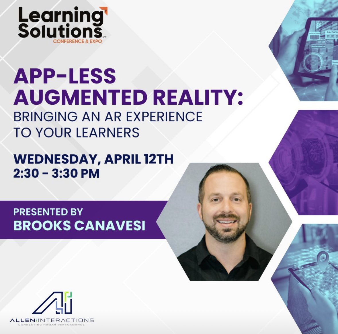brookscanavesi's tweet image. See you today at Learning Solutions 2023 in Orlando!  Stop by to learn more about how AR and AI are enhancing the learner experience and get some free samples to try out at your organization. #AR #AI #lscon #learning #experience
