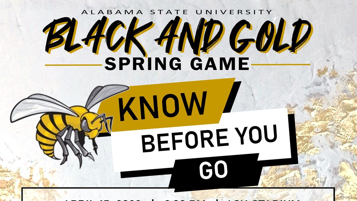 Know Before You Go for Black and Gold Weekend and @BamaStateFB Black and Gold Game! 👇 👇 👇 👇 👇 👉bit.ly/3ZXZuEB
