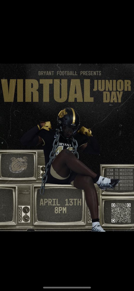 ATT All 2024’s if you have any interest in playing D1 ball at Bryant get locked in for our virtual junior day and see how Bryant can set you up for success on and off the field @BryantUFootball