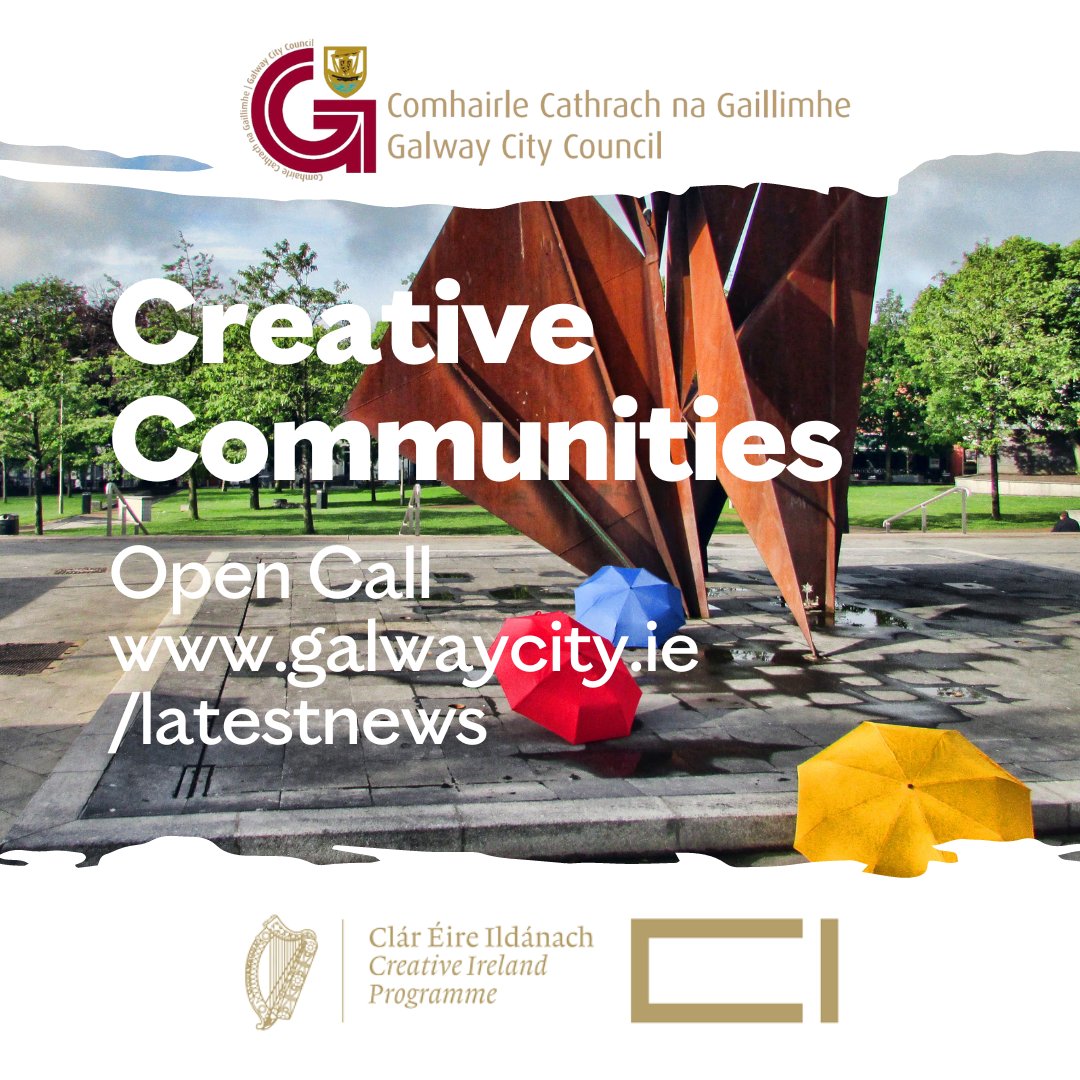 GalwayCityCo's tweet image. Galway City Council Creative Ireland Culture and Creativity Team are pleased to announce an open call for Galway based creative practitioners, organisations and communities to submit applications for the Galway City Creative Communities Grant 2023. 

galwaycity.ie/gccapps/index.…
