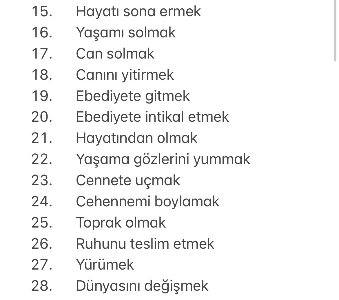 etimoloji's tweet photo. Bir dilin zenginliği… Türkçede 112 farklı şekilde “ölme biçimleri” https://t.co/s5nrJGN9Rj