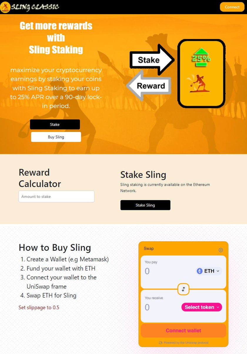 $SLING #STAKING preview. Heading to testnet soon.

25% APR incoming!