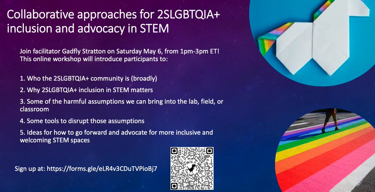 SFS Students (@sfs_src) on Twitter photo Join us on May 6th for a workshop devoted to collaborative approaches for 2SLGBTQIA+ inclusion and advocacy in STEM!
Details below! Any questions? Feel free to DM us! And please retweet! <a href="/BenthosNews/">Freshwater Science</a> Join us on May 6th for a workshop devoted to collaborative approaches for 2SLGBTQIA+ inclusion and advocacy in STEM!
Details below! Any questions? Feel free to DM us! And please retweet! <a href="/BenthosNews/">Freshwater Science</a>