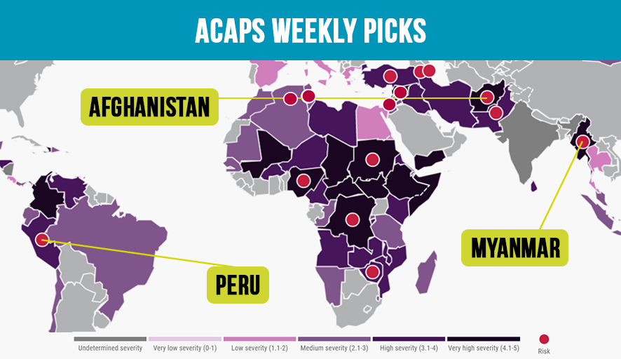 ACAPSproject's tweet photo. #Humanitarian crises you should keep an eye on:
#Afghanistan: Afghan women banned from working for UN when 95% of the pop does not get enough food
#Myanmar: post-coup IDPs in #Kayin flee to Thailand
#Peru: #CycloneYaku & #floods affect +240,000 people
📋https://t.co/XxDf6UILht https://t.co/VwswXjoz75