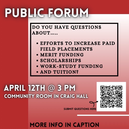 P4PatDU's tweet photo. Our Public Forum is TODAY at 3pm in the Craig Hall Community Room! Hope to see you all there! https://t.co/zQZPRiGjr4