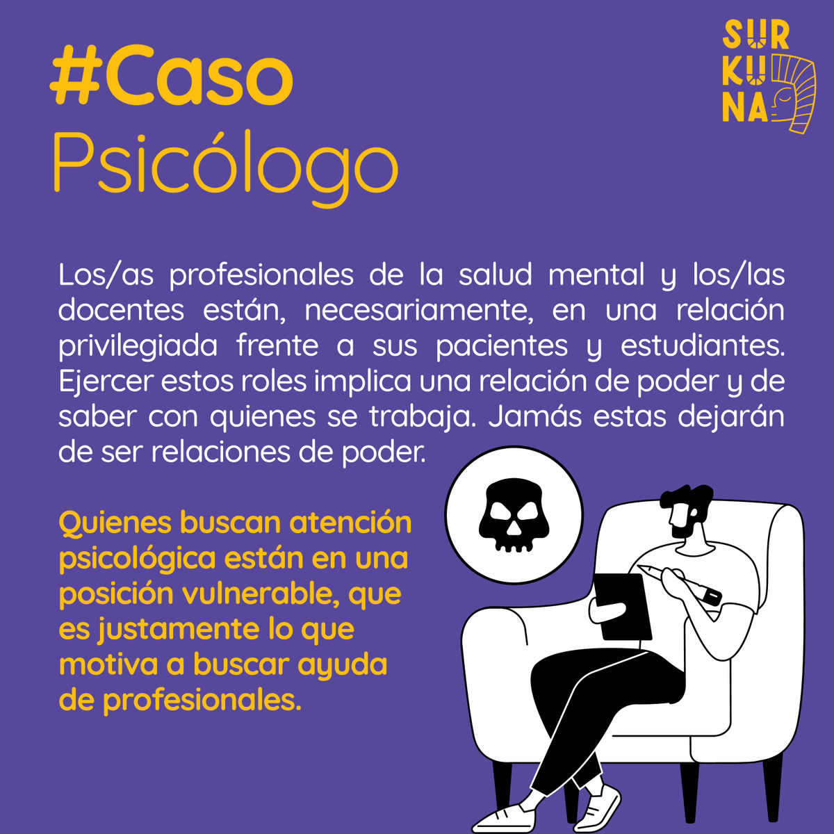 SurkunaEc's tweet photo. 📣 #CasoPsicólogo | Alzamos nuestra voz junto a las víctimas y sobrevivientes de la violencia ejercida por parte de Raúl S. psicólogo y docente universitario para que no queda en la impunidad. 

#NoEstásSola #JuntasNosCuidamos https://t.co/a7ZzuDtGYa