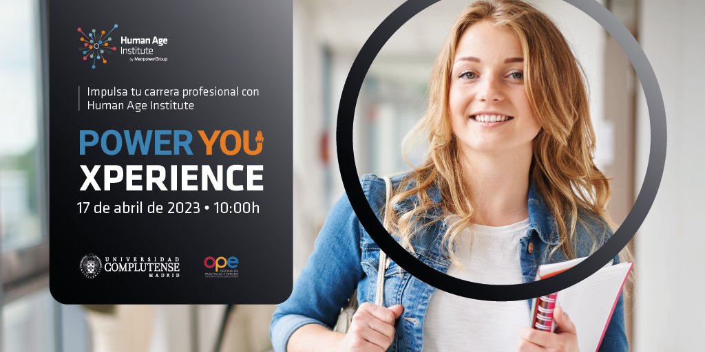 FundacionMPG's tweet photo. El 17 de abril, jornada #PowerYouXperience en #UCMpleo23 de @unicomplutense. Para conocer los retos que plantea el futuro del empleo y los perfiles y competencias que demandan hoy empresas como @BBVA_espana @EY_Spain @HPEspana @ManpowerGroupES, inscríbete: https://t.co/UvHqmmLanE https://t.co/09pSLHm7v4