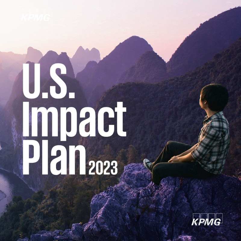 KPMG_US's tweet photo. KPMG US is pleased to share its 2023 Impact Plan outlining progress toward our firmwide #ESG commitments.

Investing in the areas of people, planet, prosperity &amp; governance is fundamental to our success as a firm &amp; our mission as stewards of the capital markets. 

Full report ⤵