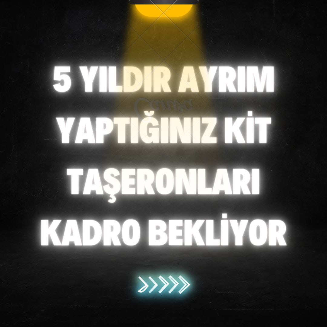 Esmerned's tweet photo. @iscihaber #HelallikİçinKitlereKadro 

Kit taşeronları 5 yıldır kadro sözünün tutulmasını bekliyor. https://t.co/1vT2DnGI5a