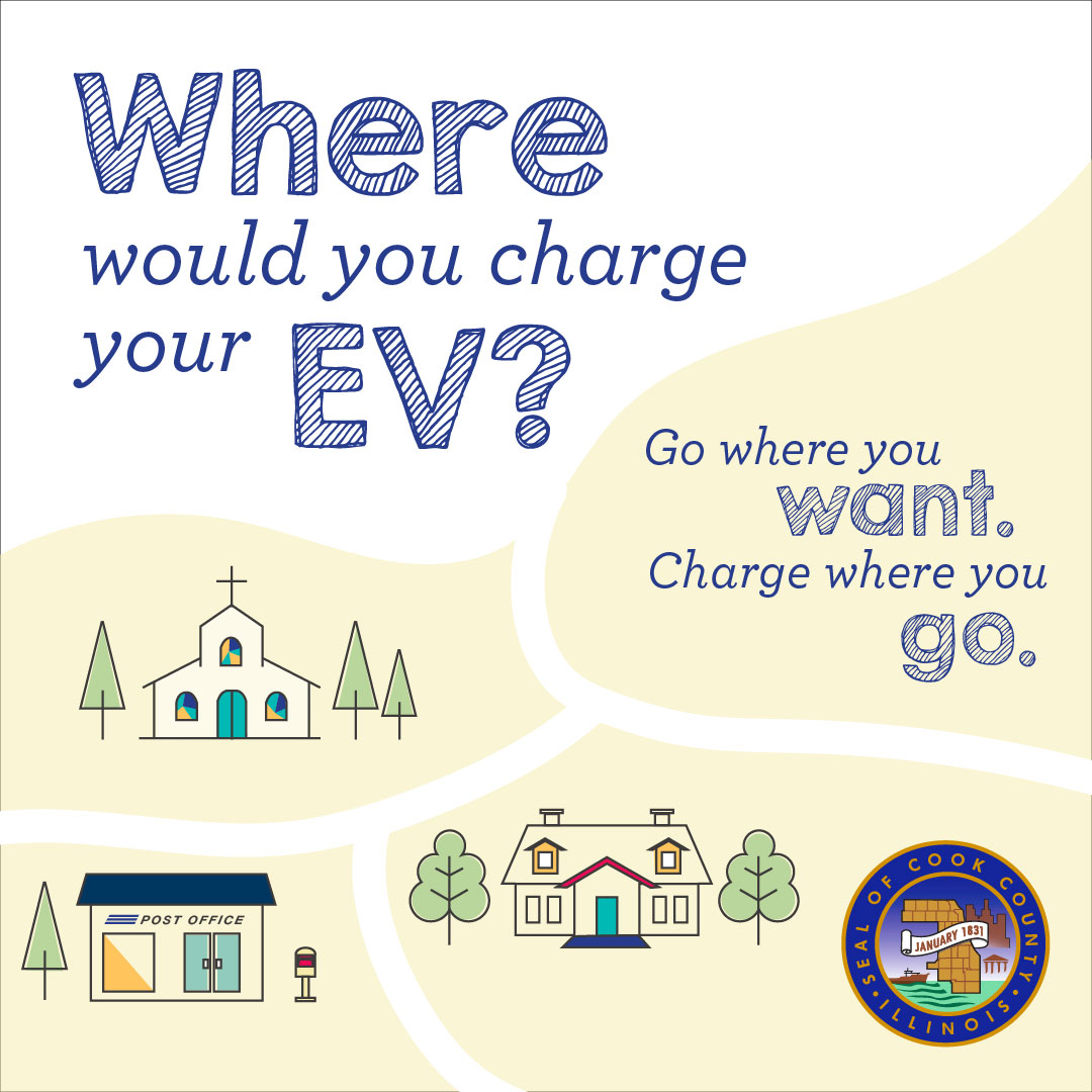 GRCorps's tweet photo. Cook County is building out its electric vehicle charging network for the next generation. Where will you be? Take this survey to share where you want to see an EV charger: https://t.co/JhtJfTAlq4

#CCEV #PlugIn #ChargeWhereYouWant #EVReady https://t.co/uTIGkOjH5k