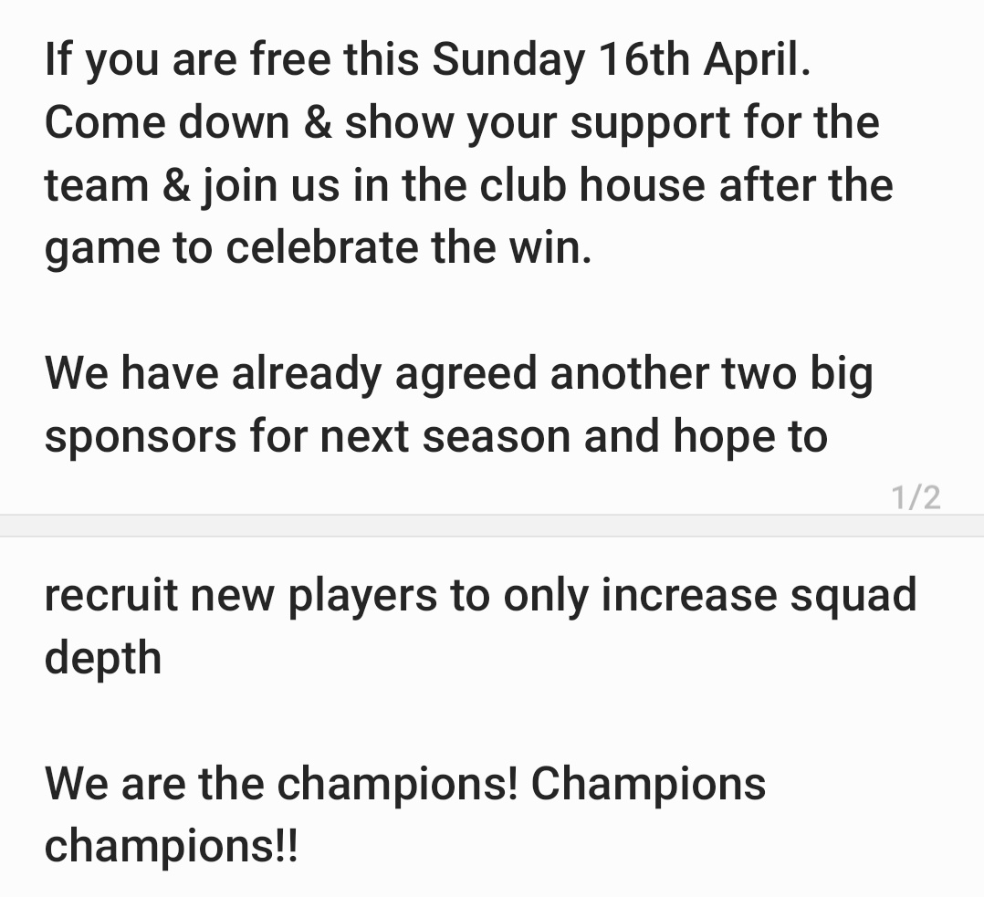 🟡⚫️We have done it. We have won the league title in our first season. Great effort by the whole team! 👏⚽️🏆
Come down &amp; show your support to the team on Sunday 16th April for pur final home game🟡⚫️
#champions #champions <a href="/westwaleswgl/">Perago | West Wales Women & Girls League</a> @ZoeDenmanEllis #carmarthen #womensFootball