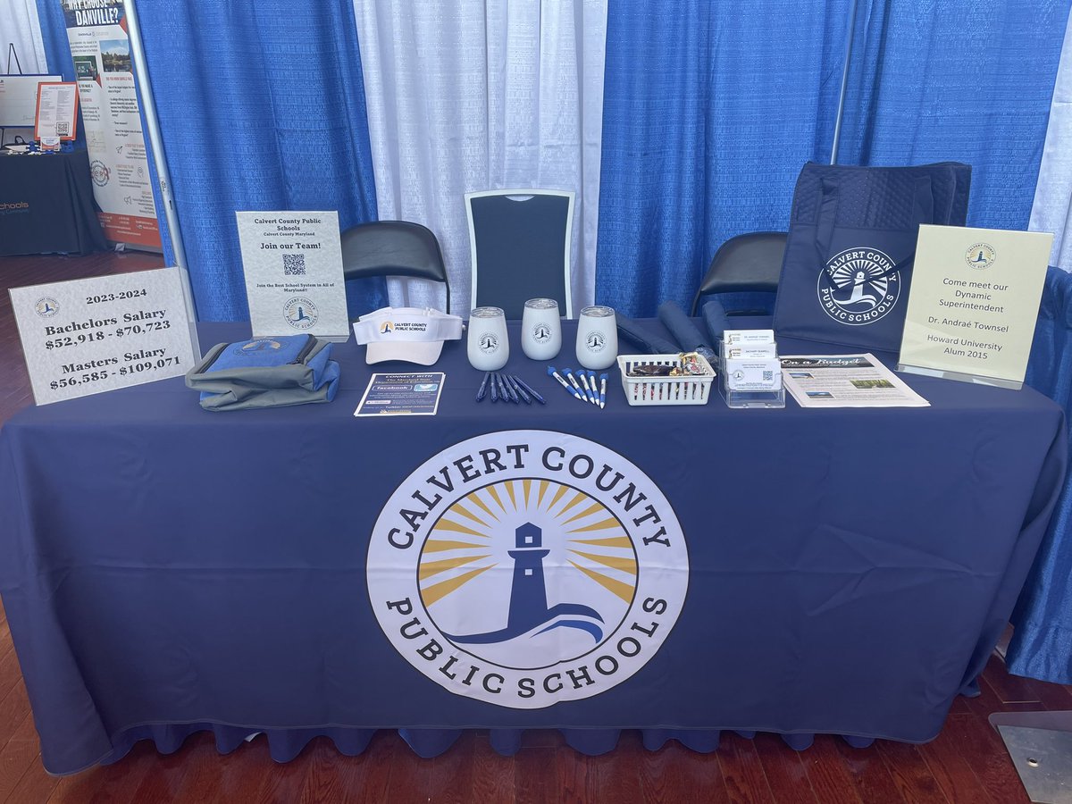 All set up!  Glad to be at Howard University to recruit some future educators! <a href="/calvertnet/">Calvertnet</a> #CalvertShines