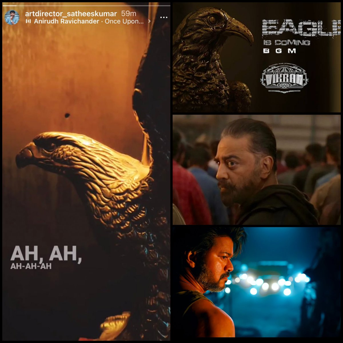 iammoviebuff007's tweet photo. #LEO - Art Director Satheeskumar posted an Eagle pic with "The Eagle is Coming" BGM..🔥 https://t.co/5P8YoXZUBm