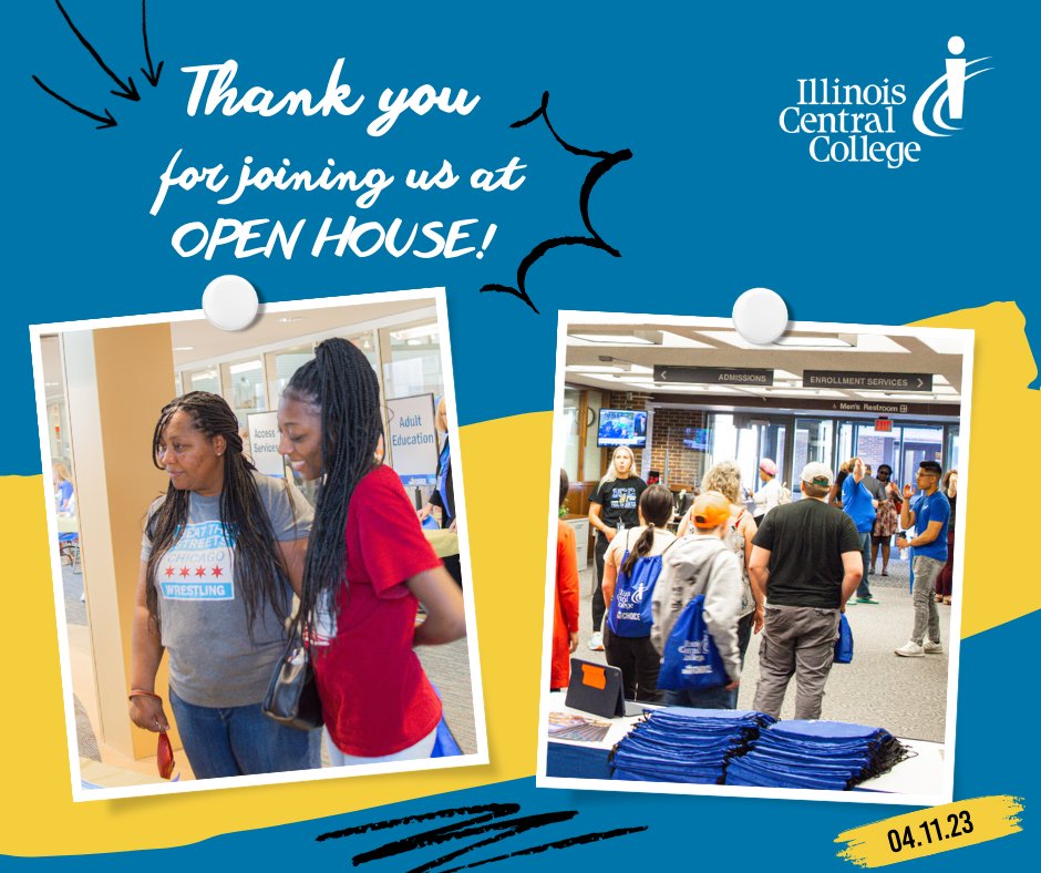 IllinoisCentral's tweet photo. We had a blast at the ICC Open House yesterday! It was great to see so many new faces and share all the opportunities available at ICC. If you missed out, don't worry - you can still learn more about our programs on our website. #myICC #CommunityCollege #OpenHouse https://t.co/tDq3zjIGeu