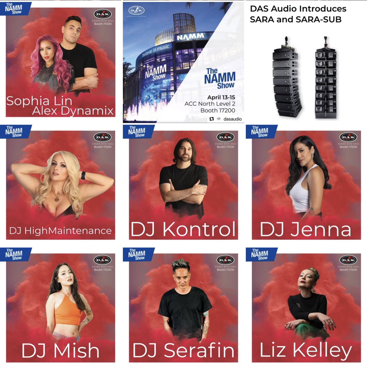 We are so excited to be playing @thenammshow this Friday @DASAudioUSA 11am &amp; 3pm - booth (#17200) ACC North Hall Level Two! 🔥

Also come check out @DASAudio ‘s impressive lineup of artists all week long and members of #TeamDAS 🤩

Not only will they showcase their newly released