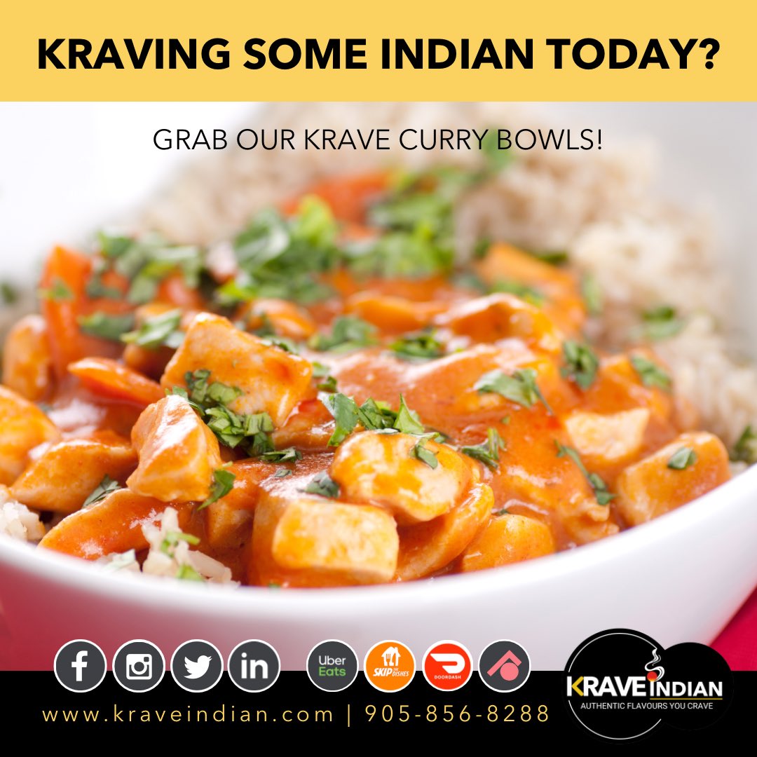 Our Wednesday Lunch Special is a house favourite! The Krave Kurry Bowl: A Base, Protein or Vegetable, and 3 Salad toppings!

#photooftheday #chicken #indianfood #food #foodstagram #chef #cheflife #torontofood #localbusiness #torontoeatsgoodfood #yummyfood #catering #localfood