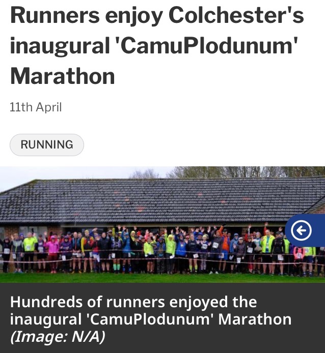 companyofrunner's tweet photo. https://t.co/BvuiakEJxD 
Coverage of Camuplodunum Marathon and Camu10kunum in yesterday’s online @TheGazette #marathon #trailrunning #10krace #colchester https://t.co/9av17ThUOs