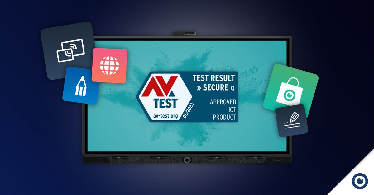 Once again an AV-TEST certification for Prowise Touchscreens! 🔒

The Prowise Touchscreen Ten G2 has passed the AV-TEST Institute's stringent requirements with flying colours. 

Read more → prowi.se/AVTEST