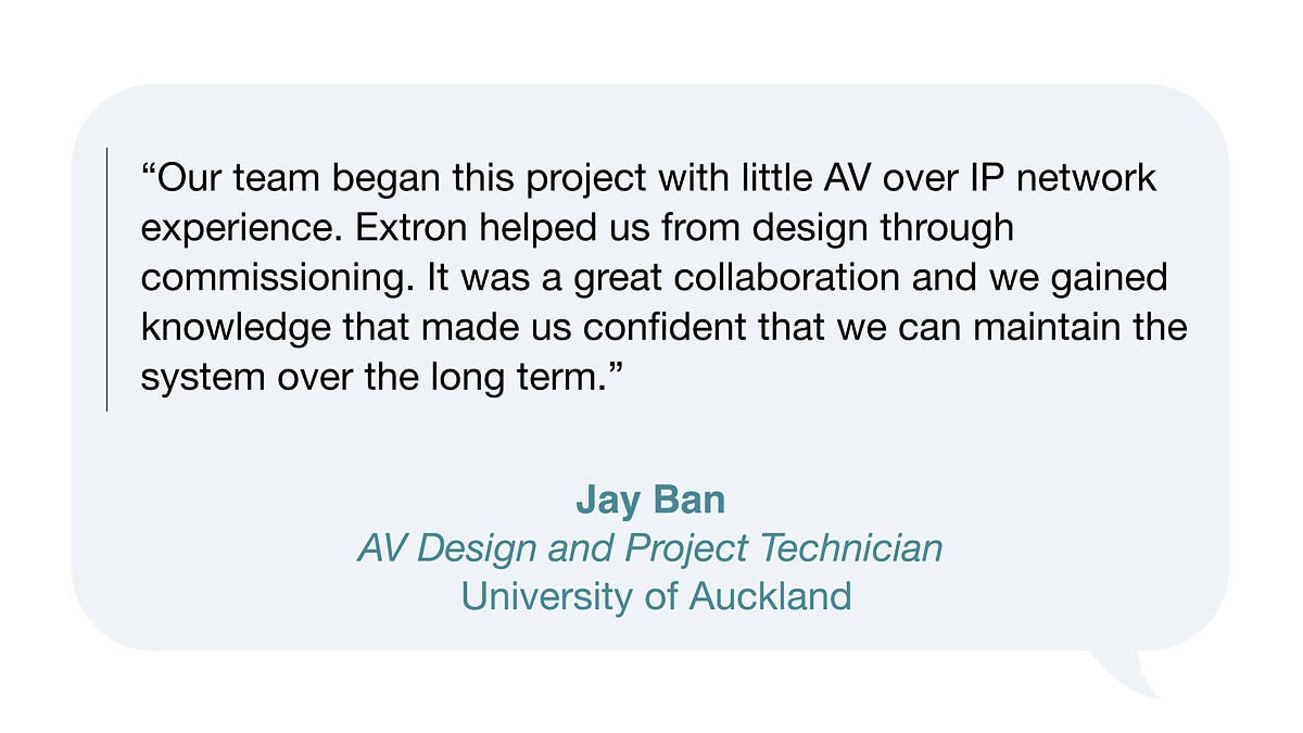 Extron's tweet photo. What spells success for complex engineering projects?
Close cooperation within a motivated team.
See how current & future engineers at University of Auckland achieve success collaborating through Extron NAV Pro AVoIP. https://t.co/aWyCuHZfFD
@AucklandUni
#ExtronTechnology https://t.co/ASaturSPBv