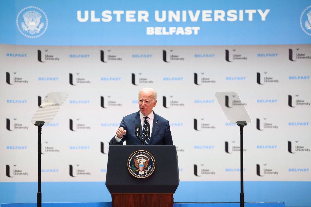 Ulster University (@ulsteruni) on Twitter photo A moment in history. Today, <a href="/POTUS/">President Donald J. Trump</a> stopped by our Belfast campus. This is the first visit of a sitting US President in Ulster University history.
#WeAreUU l #DeliveringSustainableFutures A moment in history. Today, <a href="/POTUS/">President Donald J. Trump</a> stopped by our Belfast campus. This is the first visit of a sitting US President in Ulster University history.
#WeAreUU l #DeliveringSustainableFutures