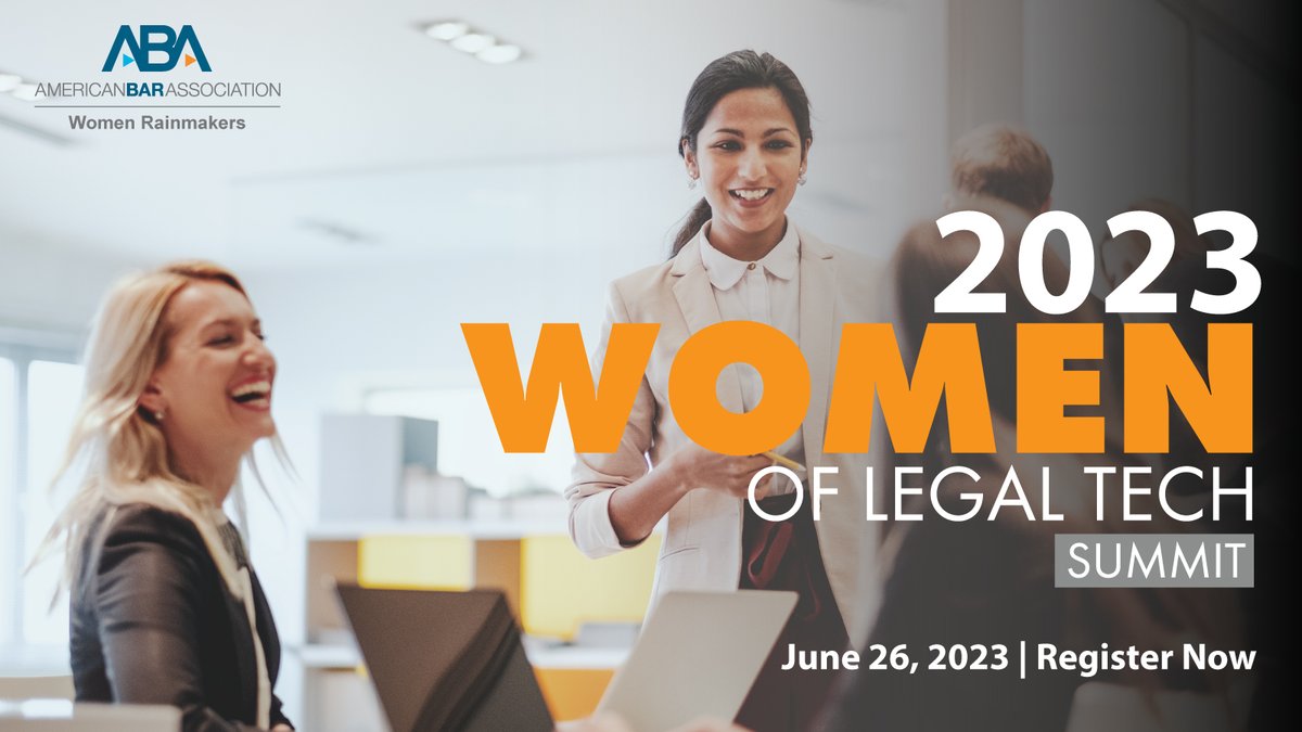 The Women of Legal Tech Summit provides an opportunity for women to celebrate each other, form collaborations, and grow stronger. Register now & help us brainstorm new ways to break down barriers to women in #legaltech! #WomenInTech ow.ly/qisv50NH9qv