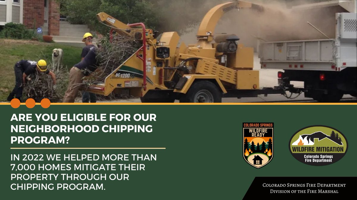 CSFDPIO's tweet photo. WILDFIRE WEDNESDAY 🔥
Mitigating your property is a great way to reduce the risk of a home igniting from exposure to wildfire.
Click the link below to find out if you're eligible.
https://t.co/Z3CvXumlZV
#WildfireWednesday #csfd #COSReady #WildfireMitigation #COSWildfireReady https://t.co/87i5MgH7D5