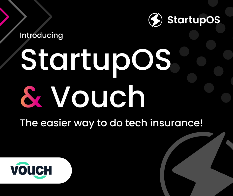 Founders1st's tweet photo. Getting the right insurance for your business can be challenging. StartupOS is partnering with Vouch to simplify the process! Access the Vouch API and get quotes on the StartupOS platform today!  #insuranceoftech | Press: https://t.co/yz46QyIyMM | Blog: https://t.co/65FPhxZsBa https://t.co/uK95hQyMVS