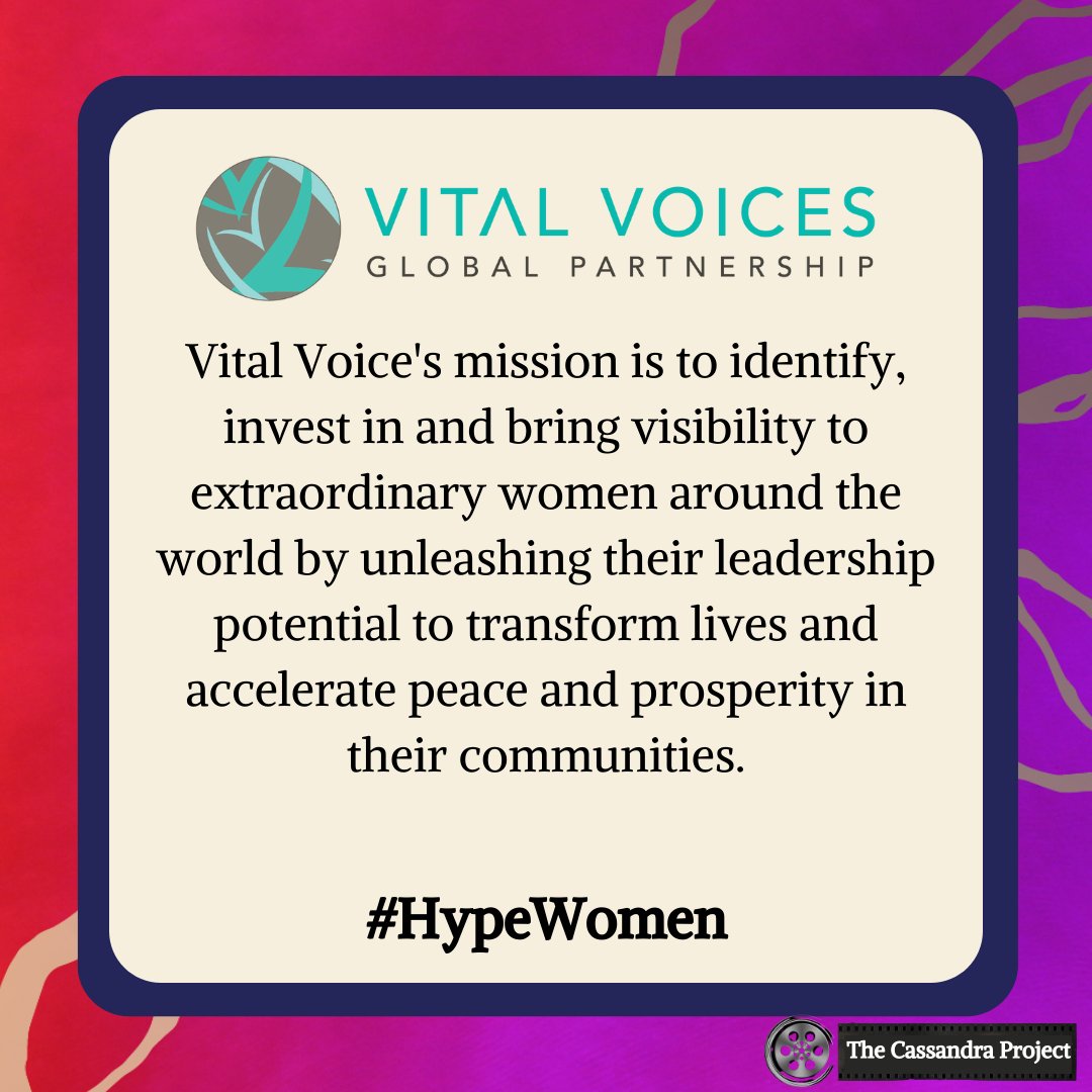 Cassandra_Films's tweet photo. We love the work @MissingPerspec @VitalVoices  @GeenaDavisOrg  are doing to elevate women's voices.

What are some of your favorite orgs in this space? https://t.co/5actnbPv05