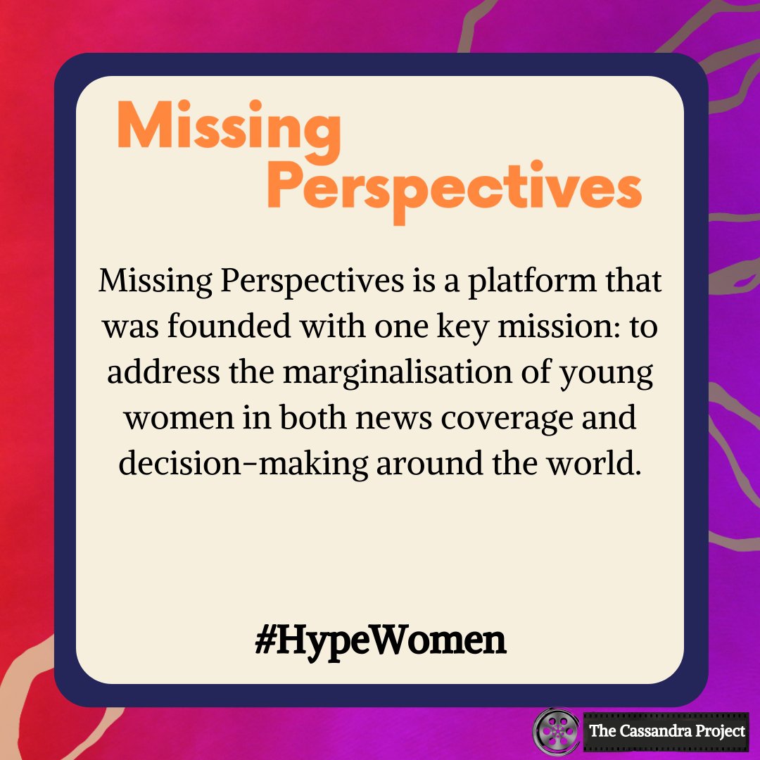 Cassandra_Films's tweet photo. We love the work @MissingPerspec @VitalVoices  @GeenaDavisOrg  are doing to elevate women's voices.

What are some of your favorite orgs in this space? https://t.co/5actnbPv05