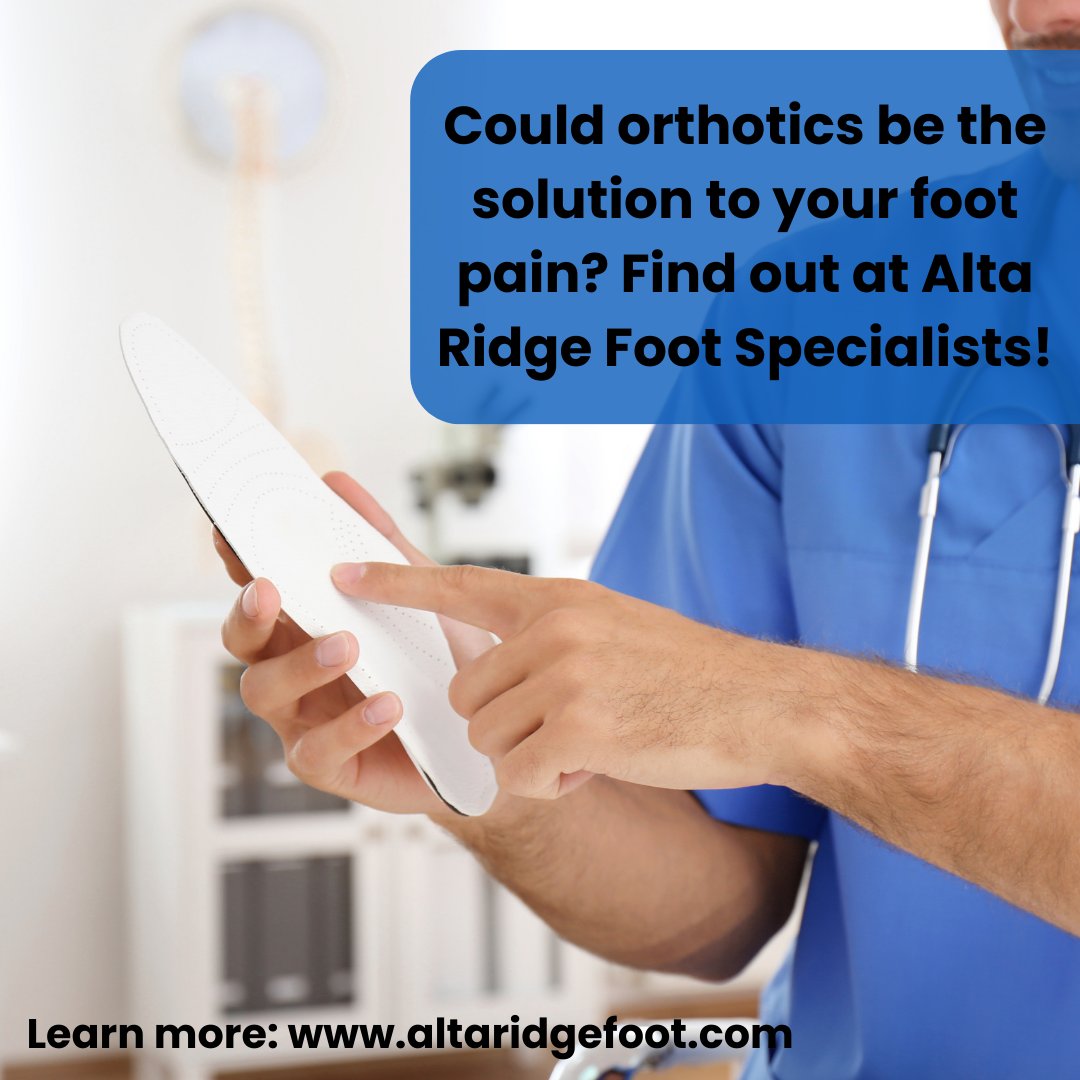AltaFoot's tweet photo. Is diabetes or arthritis leaving you with ongoing foot pain? A pair of custom orthotics can help! Visit the link below to learn more, then call our office to set up an appointment. https://t.co/86dDVzNDP4 https://t.co/2czJS05Z4q