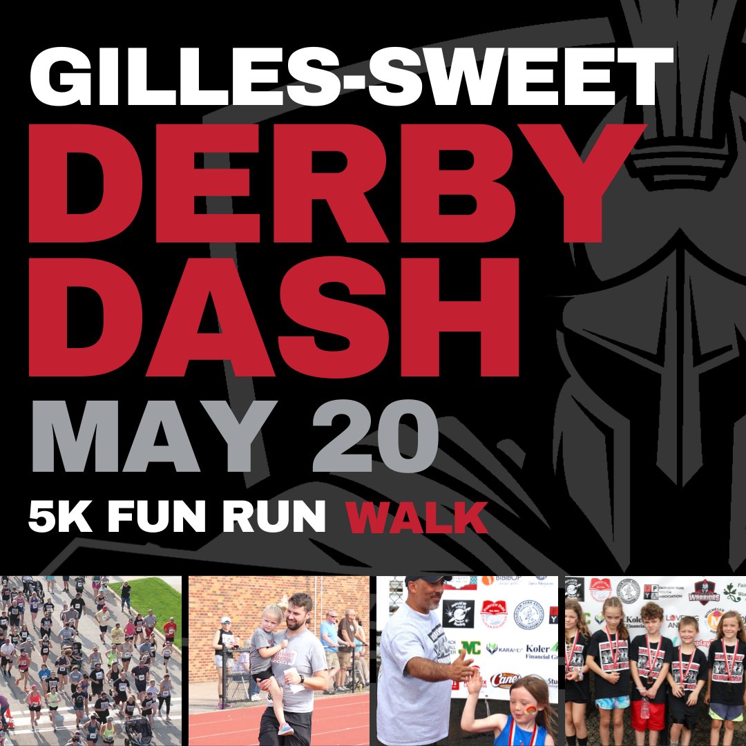 Sign up for the 8th annual Gilles-Sweet Derby Dash!  The 5K Run and 1K Walk will be held at Fairview High School on Saturday, May 20. Please help support our students and join us for this great community event! 🏃 <a href="/GSDerbyDash/">Gilles-Sweet Derby Dash</a> #WhatShoesWillYouWear

fairviewparkschools.org/derbydash