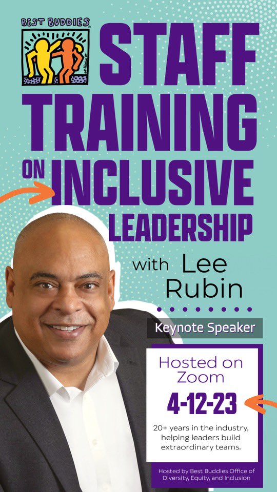 Lee Rubin (@lrubin39) on Twitter photo Excited about spending some time today with the folks at <a href="/bestbuddies/">Best Buddies</a>, discussing Inclusive Leadership!
These outstanding professionals "work to enhance the lives of people with intellectual and developmental disabilities."
Thanks <a href="/JosephCanty/">Joseph Canty</a> & <a href="/LiveYesAnd/">Travis Thomas</a>. #LeadershipMatters Excited about spending some time today with the folks at <a href="/bestbuddies/">Best Buddies</a>, discussing Inclusive Leadership!
These outstanding professionals "work to enhance the lives of people with intellectual and developmental disabilities."
Thanks <a href="/JosephCanty/">Joseph Canty</a> & <a href="/LiveYesAnd/">Travis Thomas</a>. #LeadershipMatters