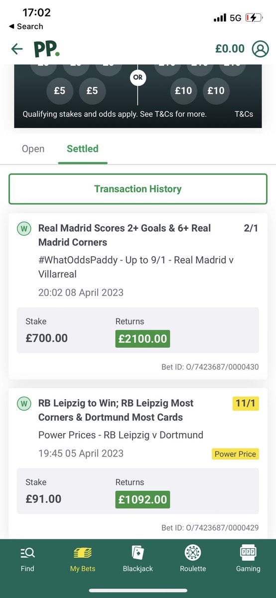 PrecisionP1cks's tweet image. As with anything. Talk is cheap. So here are receipts of my last 2 online winning slips on mr Paddy power. VALUE BETS ONLY.  #PlusEv #BettingTips