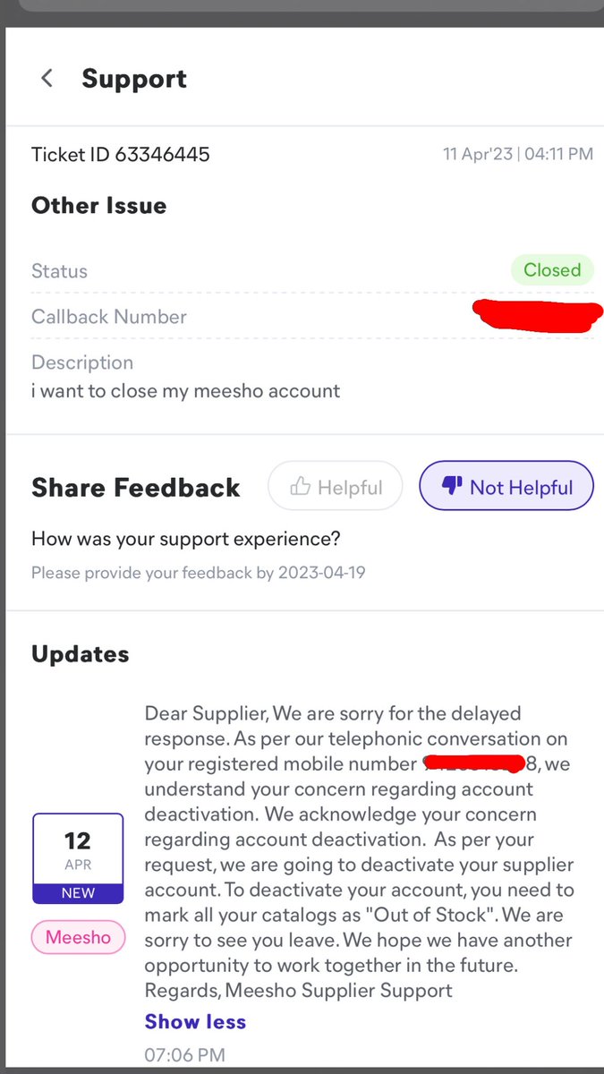 Himalay_Rathi's tweet photo. Pathetic service from meesho support. Tickets never get resolved and they close the ticket by themselves without the consent of the seller. 
Everytime they have “Network issue” while calling on our Mobile phone. #Meesho 
@meesho_support 
@Meesho_Official 
@meeshotech https://t.co/vlY6k4jHjv