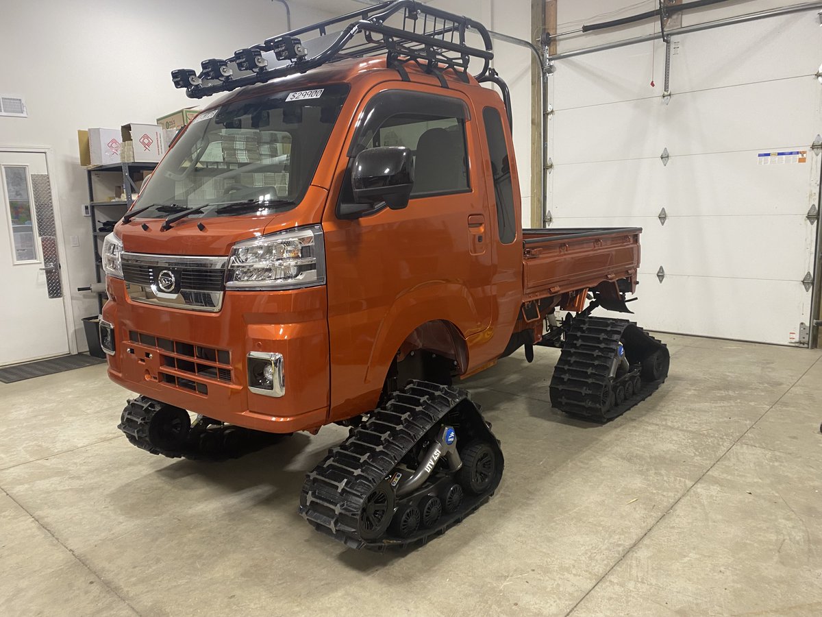 TracksAtv's tweet image. That's a brand new Daihatsu Hijet with Camso 4S1 tracks on it! We're always working on something at ATVtracks.NET! Call 866-243-8359 for our spring special. #ATV #UTV #offroad #outdoors #4x4 #icefishing #Adventures #minitruck #minitruckin #s #minitrucks #GoodTimes