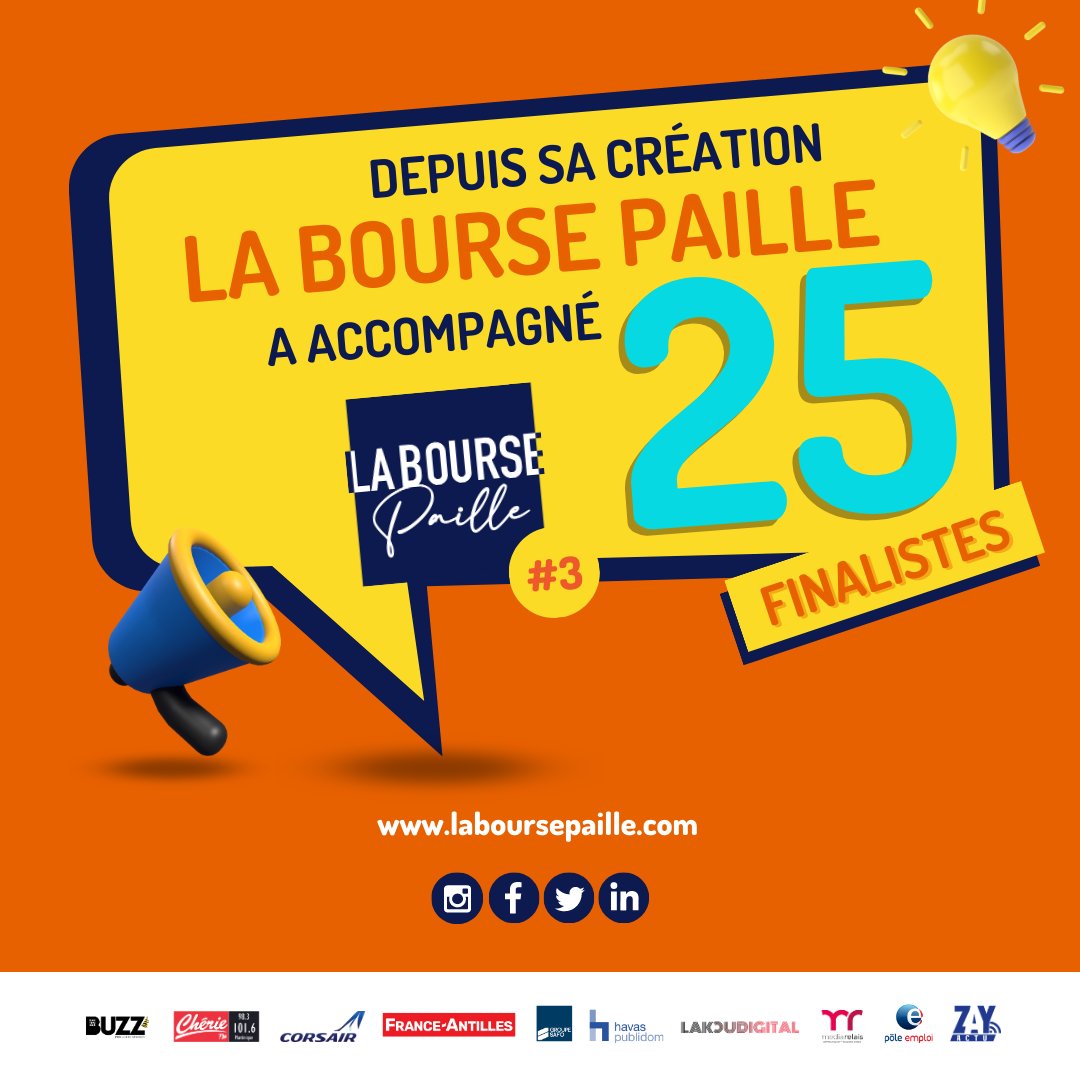 Qui seront les finalistes de cette 3ème édition ? Restez connectés pour le savoir très prochainement 😉

#laboursepaille #laboursepaille2023 #geniemartiniquais #alarecherchedugeniemartiniquais

<a href="/paille972/">PAILLE</a> <a href="/MartiniqueBuzzM/">Buzz Mag Martinique</a> <a href="/ZayActu/">ZayActu</a> <a href="/RCI_MQ/">RCI Martinique</a> <a href="/FAMartinique/">France-Antilles Mqe</a>