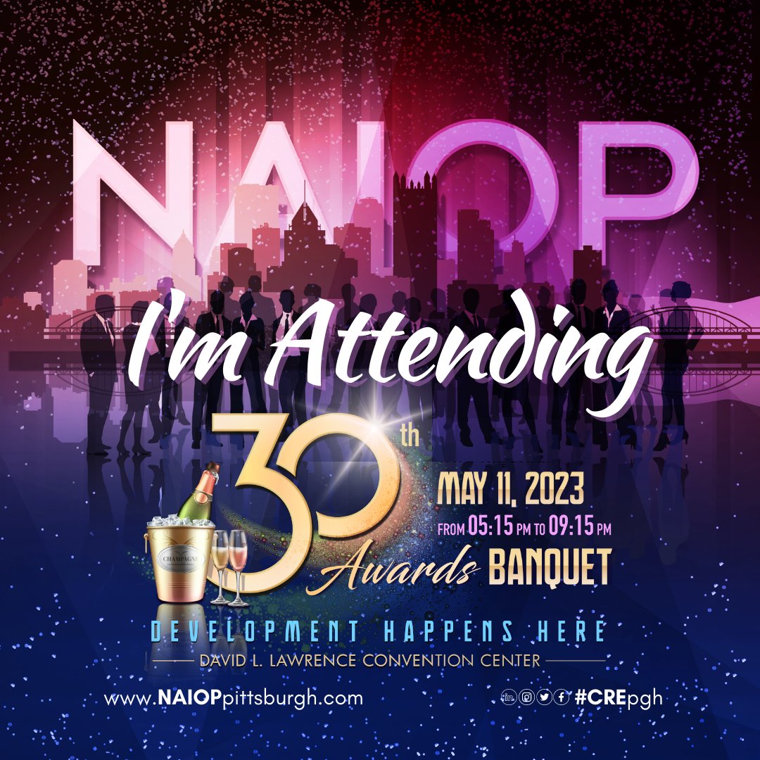 We are looking forward to the NAIOP Pittsburgh 30th Awards Banquet on May 11th! 👏